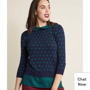 Polka dot sweater
